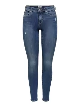 ONLY Onlwauw Life Mid Skinny Fit Jeans Women Blue
