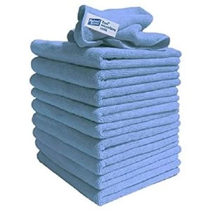 Exel Contract Microfibre Cloth Pack 10 Blue