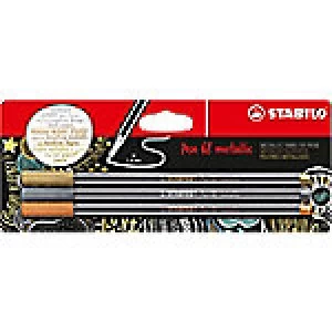 STABILO Pens 68 Metallic 1.4mm Assorted 3 Pieces