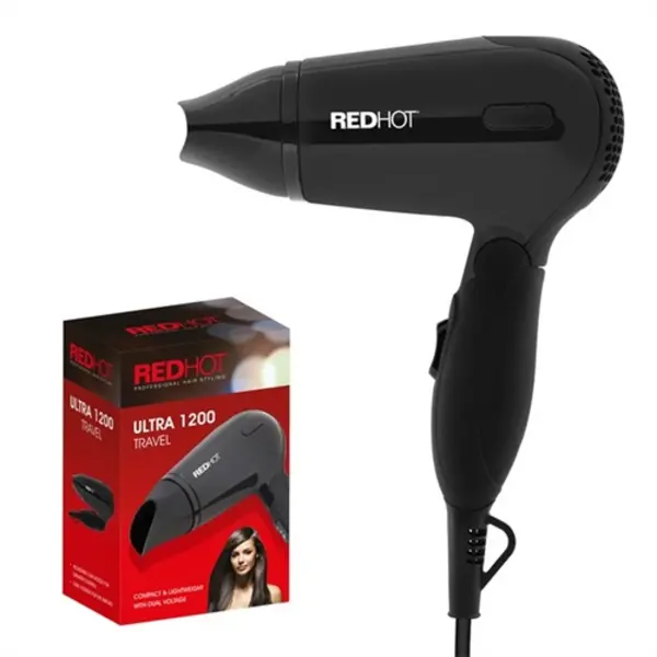 Redhot Compact Hair Dryer - Black