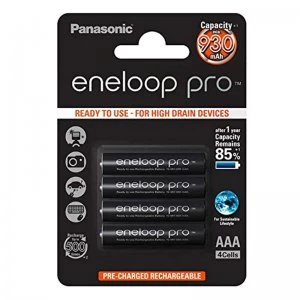 Panasonic BK-4HCDE Eneloop Pro AAA 930 mAh Rechargeable Batteries