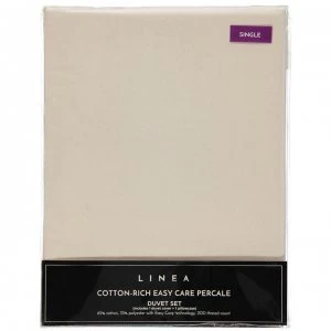 Linea Cotton Rich Duvet Set - Mink