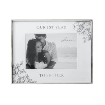 7" x 5" - AMORE BY JULIANA Photo Frame - 1st Year Together