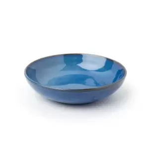 Sabichi 4 Piece Reactive Stoneware Pasta Bowl Set - Blue