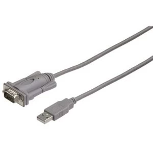 Hama USB to Serial Converter, 2.0 m, grey