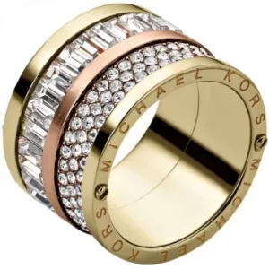 Ladies Michael Kors PVD Gold plated Ring Size L.5