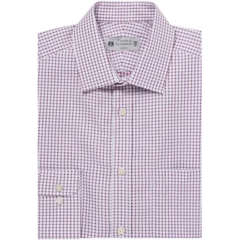 Turner and Sanderson Petworth Grid Outline Check Shirt - White