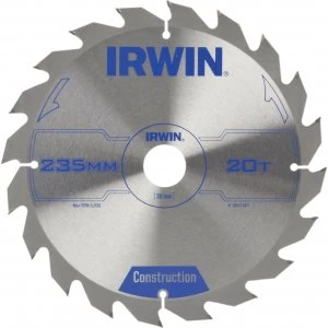 Irwin ATB Construction Circular Saw Blade 230mm 20T 30mm