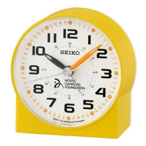 Seiko QHE907Y Novak Djokovic Foundation Alarm Clock - Yellow