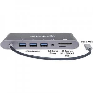 Manhattan 152808 Laptop docking station Compatible with: Universal Charging function