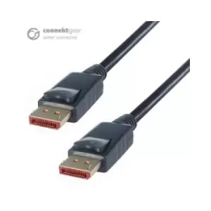 10m V1.4 8K Active DisplayPort Connector Cable - Male to Male Gold Lockable Connectors Black
