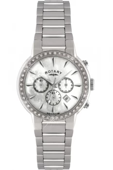 Womens Rotary LB02846-07-X Ladies Stainless Steel Bracelet Watch Colour - Silver Tone