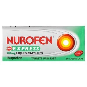 Nurofen Express Ibuprofen 200mg Liquid Capsules 16s