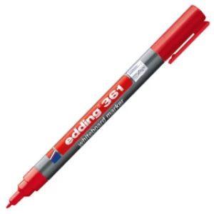 Edding 361 Extra-Fine Whiteboard Marker Pen - Red