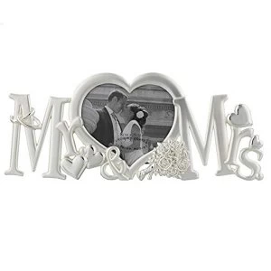 3" x 3" - Silver Plated Photo Frame - Mr & Mrs