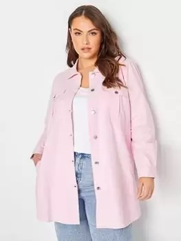 Yours Clothing Shacket Pink, Size 22-24, Women