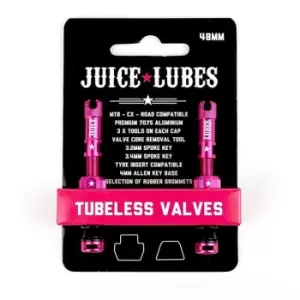 Juice Lubes Tubeless Valves, 48mm, Pink - Pink
