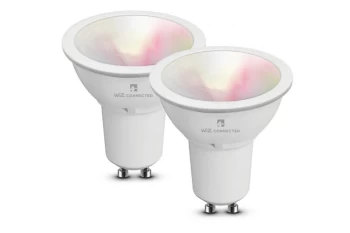4lite Smart GU10 LED Bulb 350 Lumens Dimmable Wiz Connect Colour Selectable Warm White 2 Pack