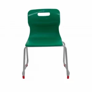 TC Office Titan Skid Base Chair Size 4, Green