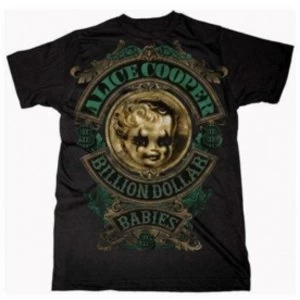 Alice Cooper Billion Dollar Baby Crest Mens T Shirt: X La