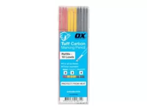 OX Tools OX-P503202 Tuff Carbon Basic Colour and Graphite Lead 10pk