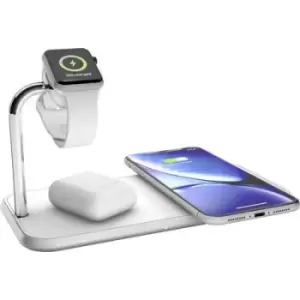 ZENS Wireless charger 2000 mA Dual qi Apple-Watch ZEDC05W Outputs Inductive charging standard White