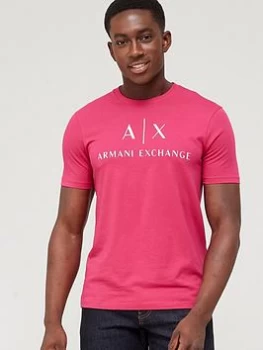 Armani Exchange Classic Logo T-Shirt &ndash; Pink, Size L, Men