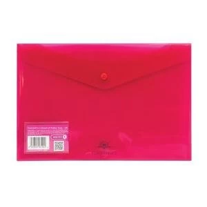 Concord Stud Wallet File Vibrant Polypropylene Foolscap Pink Pack of 5