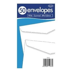 County Stationery White Self Seal Envelopes 89x152mm Pack of 1000