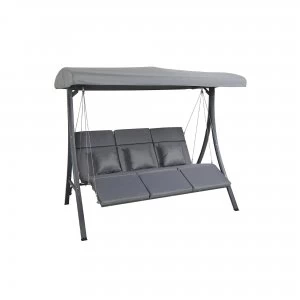 3 Seater Grey Lounger Swing Chair