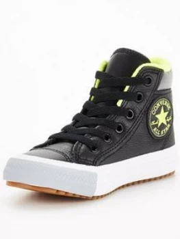 Converse Chuck Taylor All Star Leather Childrens Trainers - Black