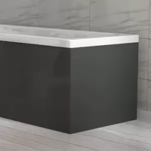 700mm Dark Grey L Shape End Bath Panel - Pendle