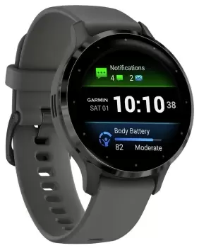 Garmin Venu 3S GPS Smartwatch - Pebble Grey/Slate