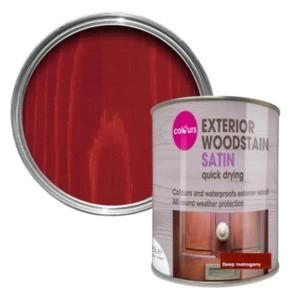 Colours Deep mahogany Satin Woodstain 0.75L
