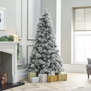 The Winter Workshop - 7ft Snowy Virginia Pine Artificial Christmas Tree