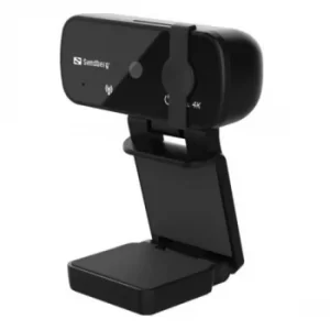 Sandberg USB Webcam Pro+ 4K with Omni-directional Mics 8MP Full HD 4K Glass Lens Autofocus & Light Correction