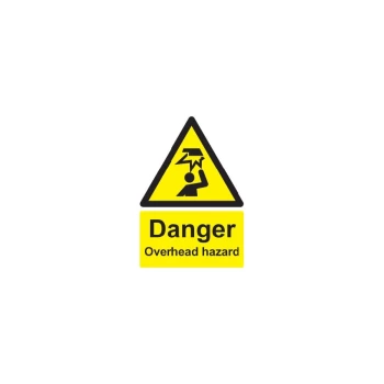 Overhead Hazard Rigid PVC Danger Sign - 420 X 594MM