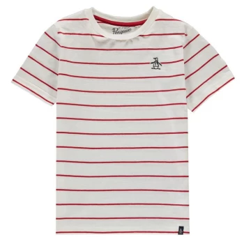 Original Penguin Breton Stripe T-Shirt - Red