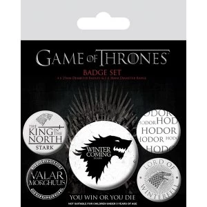 Game of Thrones - Winter is Coming Badge Pack