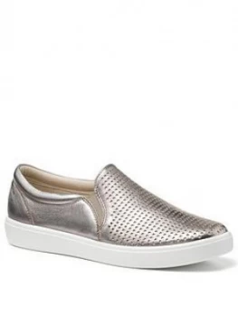Hotter Daisy Deck Shoes - Pewter, Pewter, Size 6, Women