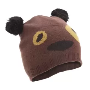 FLOSO Childrens/Kids Unisex Animal Design Winter Beanie Hat (Tiger, Panda, Bear, Dog) (One Size) (Dog)