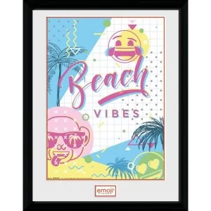 Emoji Beach Vibes Collector Print