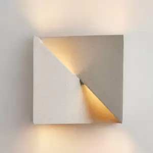 Art Deco Up and Down Wall Light Concrete Ceramic Finish