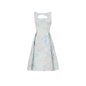 Adrianna Papell Floral Jacquard Cutout Dress - Multi