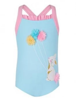 Monsoon Baby Girls Bunny Novelty Swimsuit - Turquoise