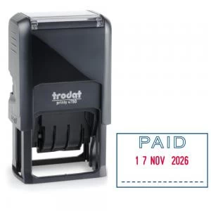 Trodat Printy Dater 4750L1 Self-inking Stamp 39 x 23mm - This stamp