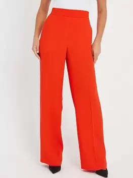 BOSS Tezuki High Waist Tailored Wide Leg Trousers - Orange, Size 40, Women
