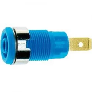 Safety jack socket Socket vertical vertical Pin diameter 4mm Blue