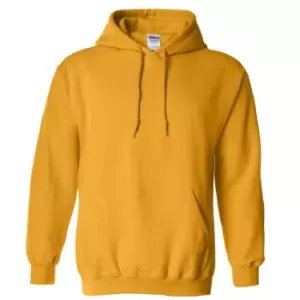 Gildan Heavy Blend Adult Unisex Hooded Sweatshirt / Hoodie (M) (Gold)