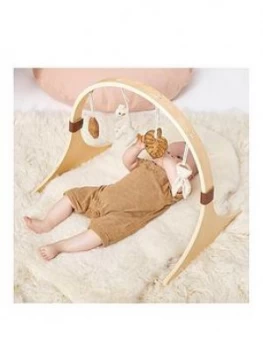 The Little Green Sheep Curved Frame Wooden Baby Play Gym & Charms Set